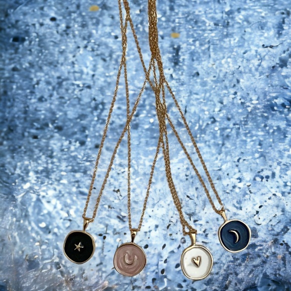 Adorable Fashion Necklaces -Blue Moon NWOT - Picture 2 of 4